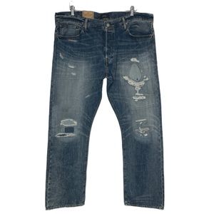 Polo Ralph Lauren Varick Slim Straight Patchwork Jeans